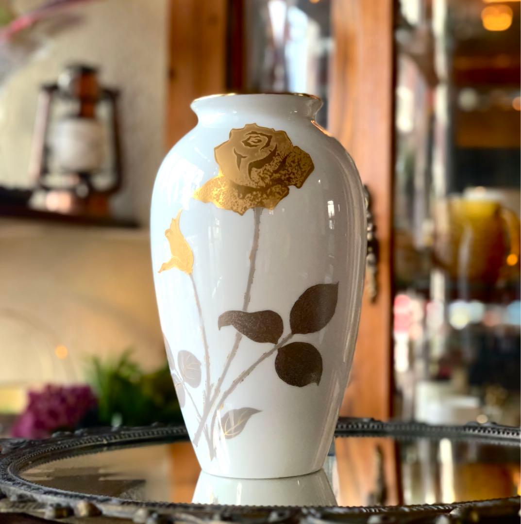 ◇◇大倉陶園 カトレア 蘭 アールヌーヴォー 花器 花瓶 フラワーベース◇◇