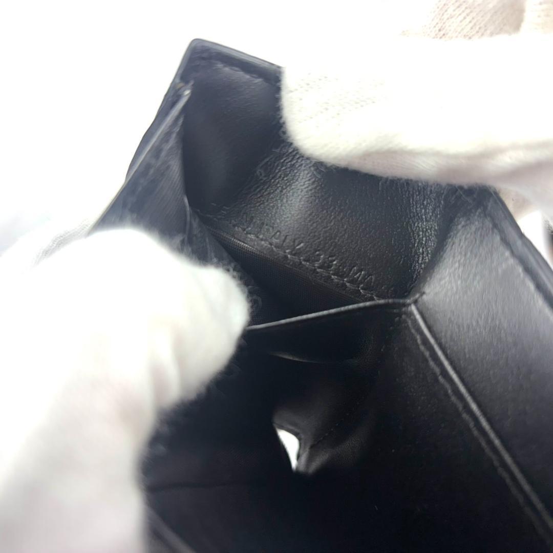 【極極美品】Dior⭐ディオール【カロ カナージュ】三つ折り財布⭐コンパクト 黒