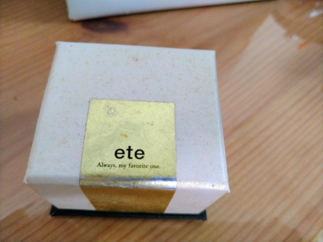 【値下げしました！】ete ピンキーリング　オパール　ダイヤ　K10YG 3号