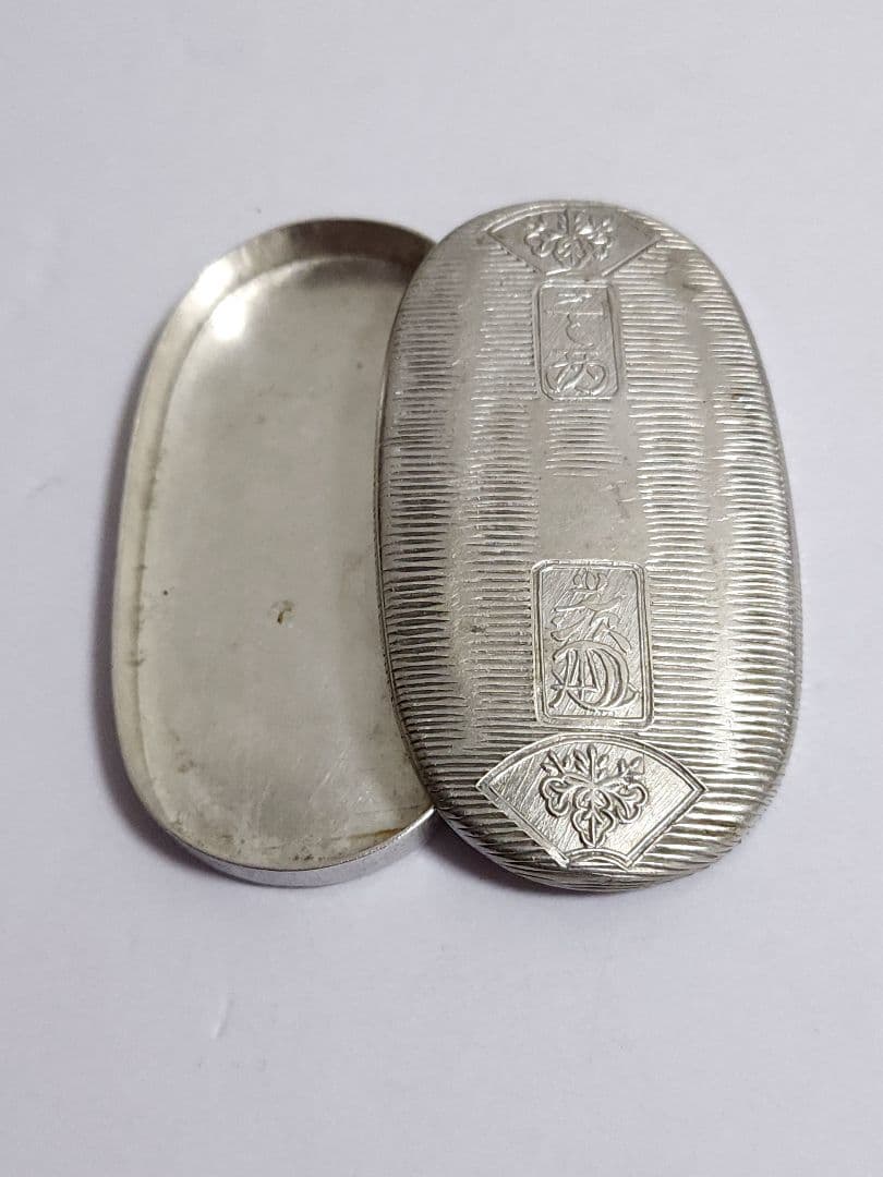 純銀 小判型　爪楊枝入れ　32.37g 贈り名入り