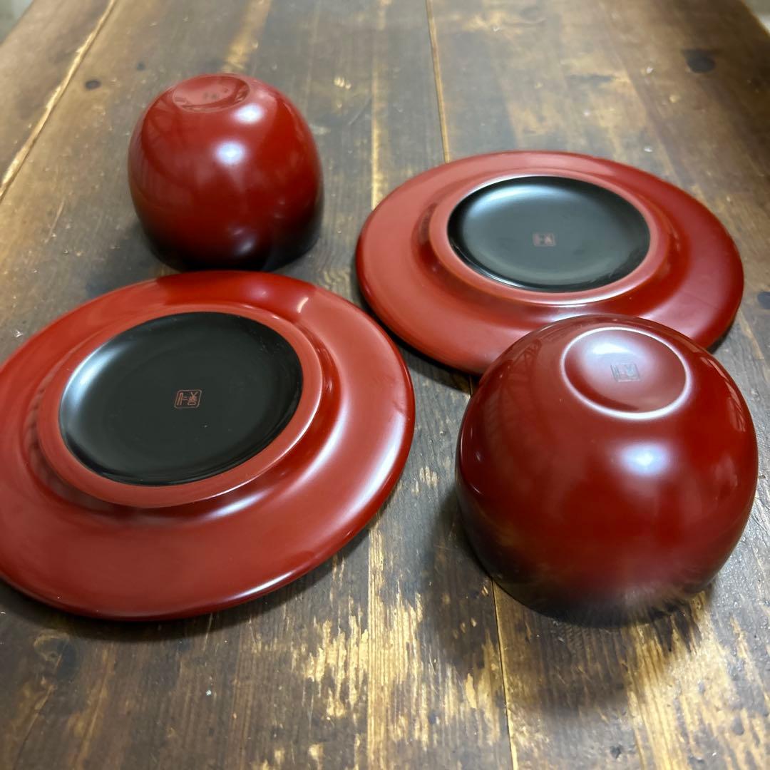 輪島塗　輪島屋　善仁　コーヒーカップ　曙塗　2客