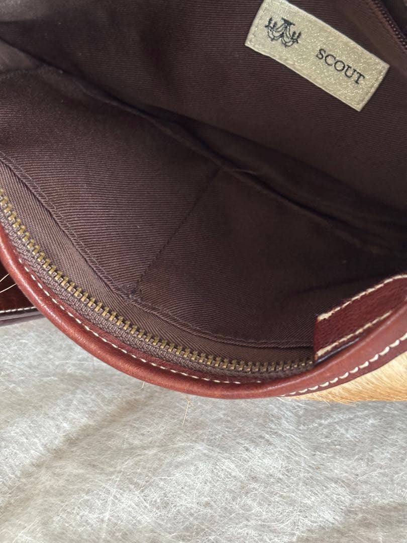 2WAY ショルダーバッグ ハラコ 本革 個性派 レザー