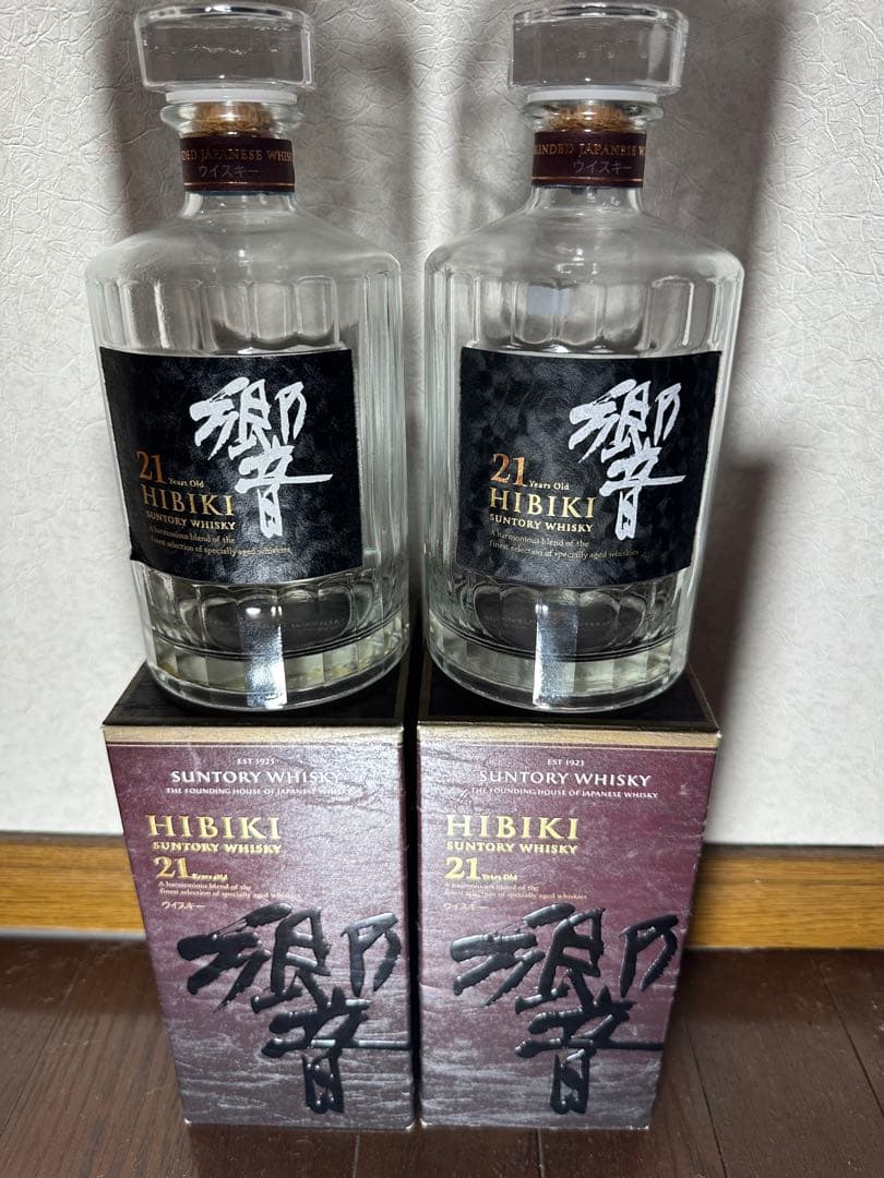 Hibiki 21年 ウイスキー 空箱2セット Hibiki 21年 ウイスキー 空瓶箱付き