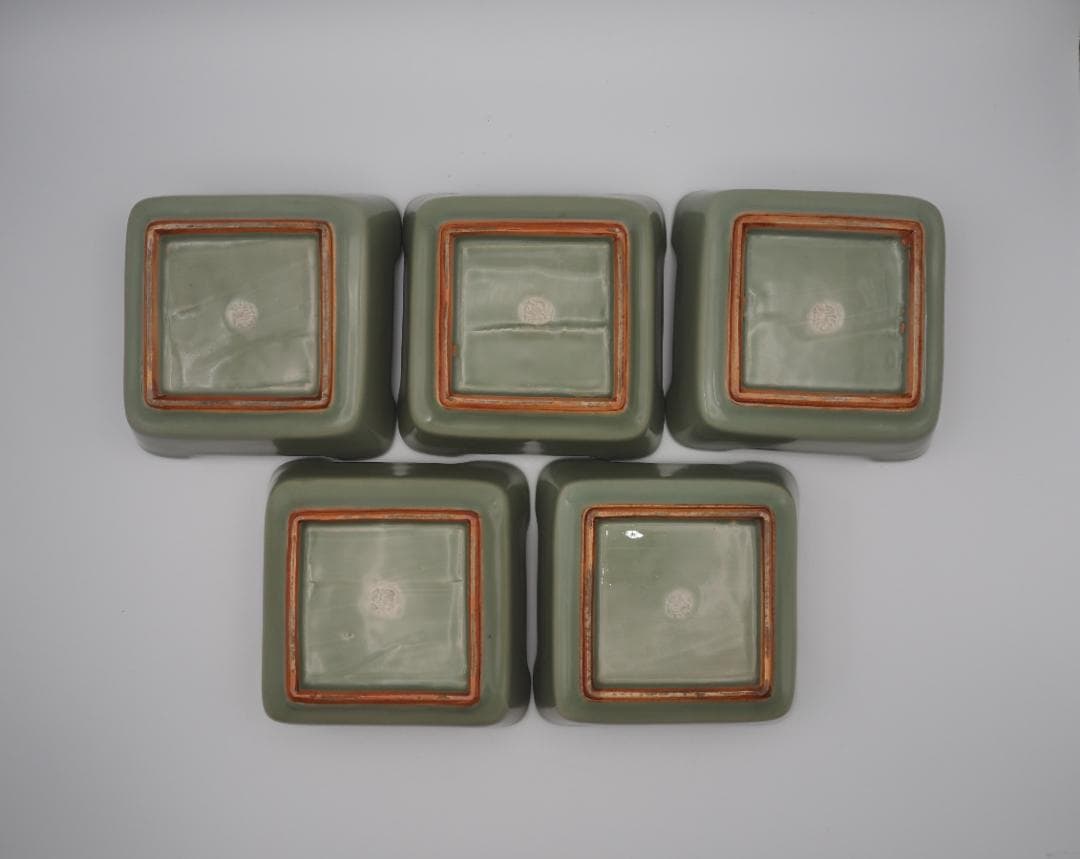 帝室技芸員 三代清風与平作 青磁 向付 5客 共箱 - メルカリ