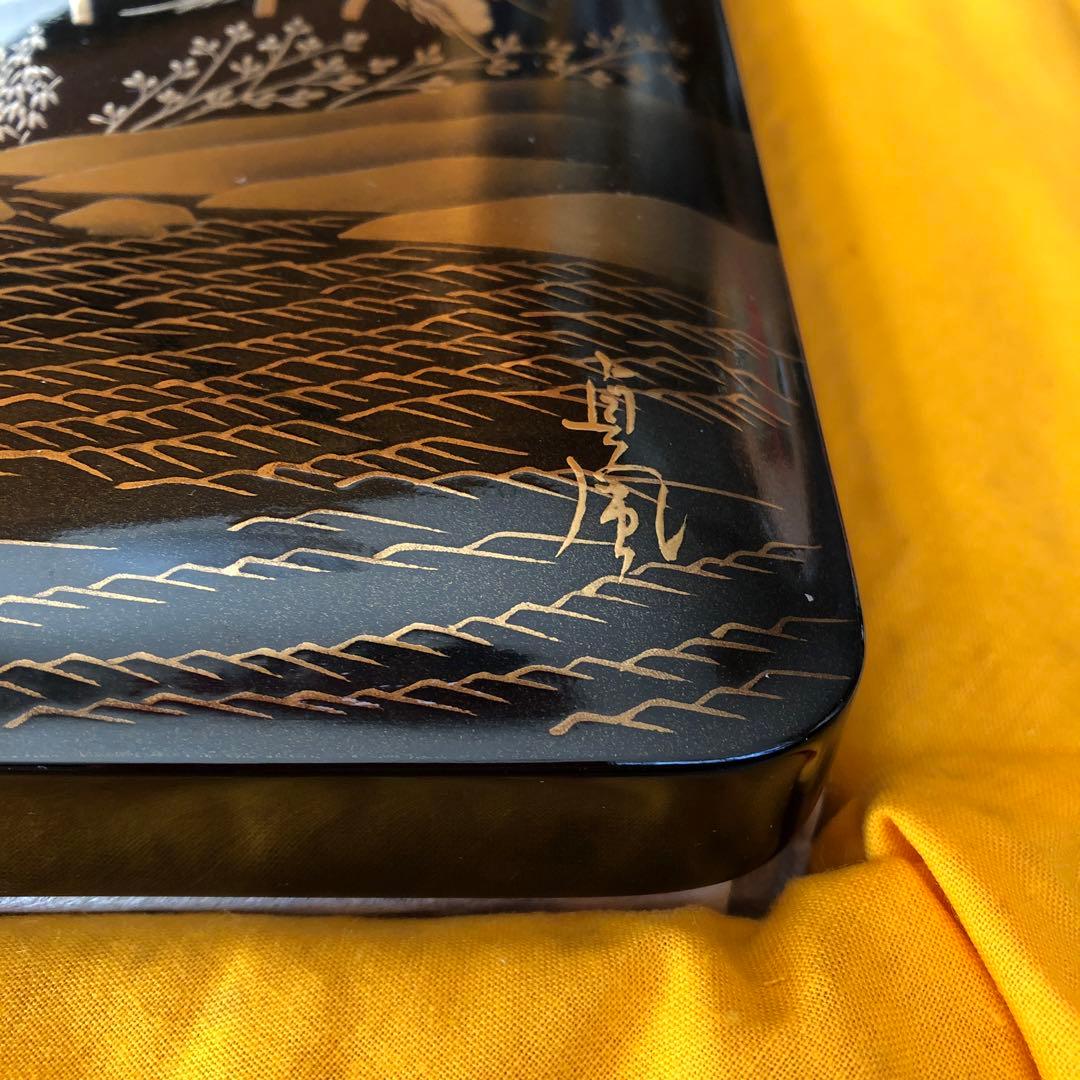 輪島塗り 金閣寺 貞風 硯箱