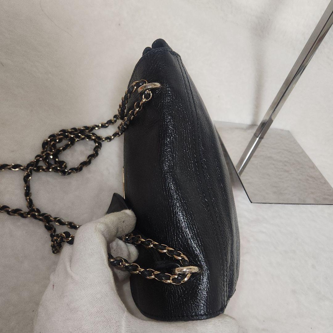 現行　マルベリー　ショルダーバッグ　リリー　ブラック　グロッシーゴート　チェーン