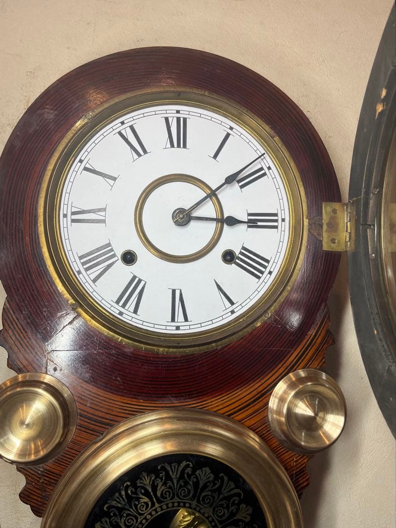 精工舎　だるま時計　柱時計　古時計　振り子時計　　ゼンマイ　ボンボン　レトロ