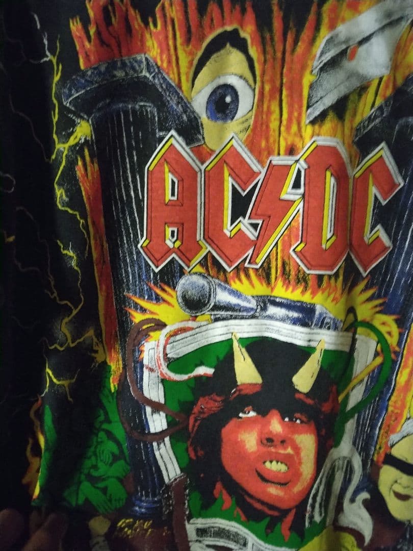 AC/DC Tシャツ L ブラック ROCK giant