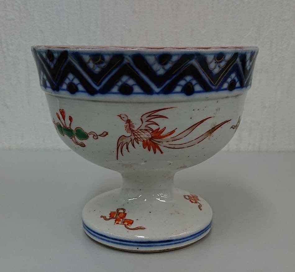 古伊万里の色絵杯洗 骨董