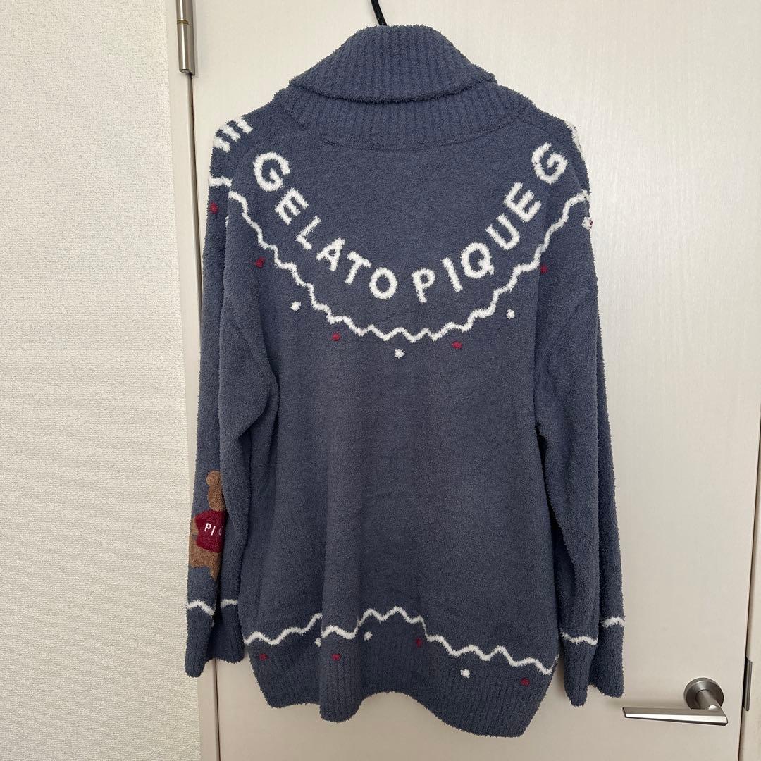 ジェラートピケ HOLIDAY ノルディック ショールカーディガン ルームウェア