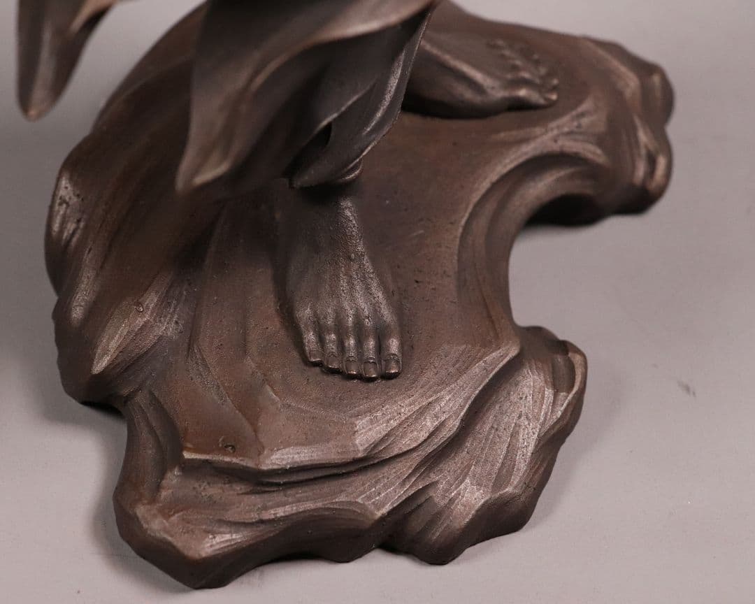 鋳銅製 高村光雲 原型 達磨大師 立像 共箱 置物 銅像 仏像【MA209】