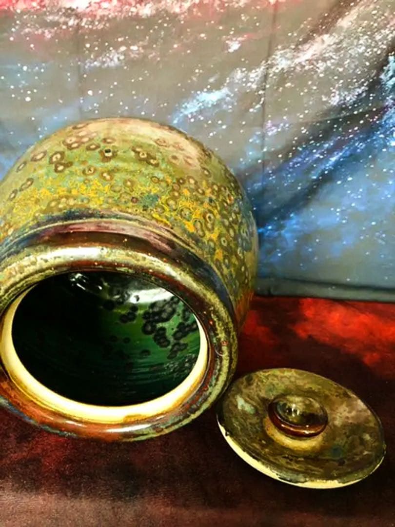 斑紋点天目壺』『斑紋点天目壺』石垣島港骨董店【宗陵】八重山