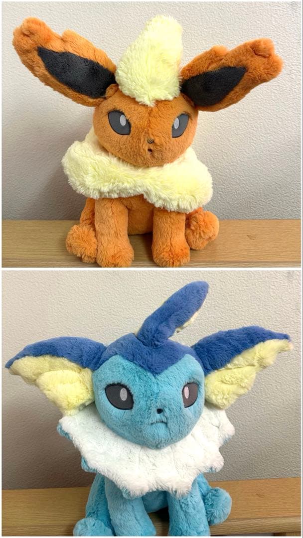 ポケモン ふわふわ抱きぬいぐるみ ブースター　シャワーズ