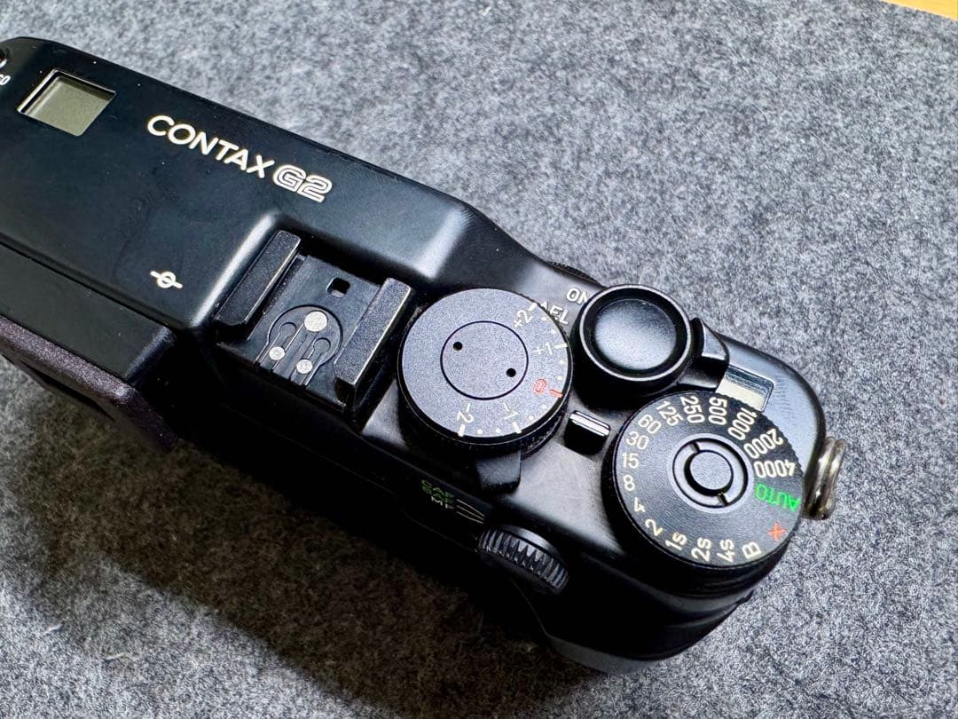超美品】CONTAX G2 ブラック+本革カメラケース+ケーブルスイッチ
