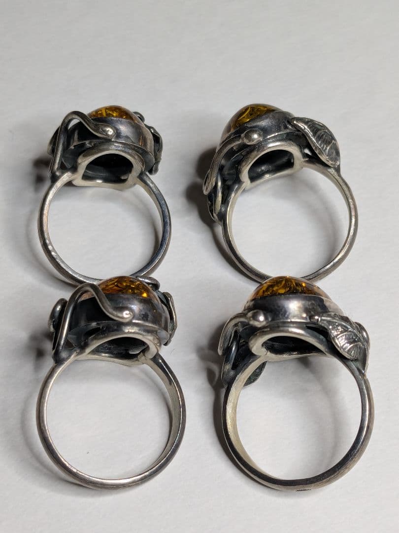 琥珀 シルバー 925 リング まとめ売り ヴィンテージ