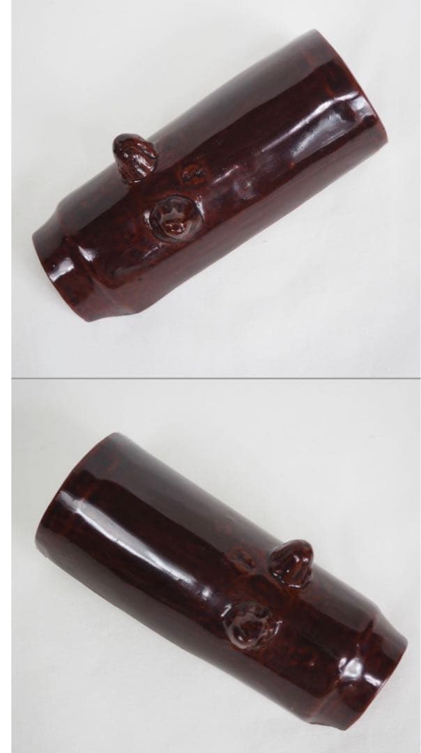 送料無料江戸時代豊楽焼『豊楽』銘瓦形茶量2点茶道具本物保証☆大珍品☆