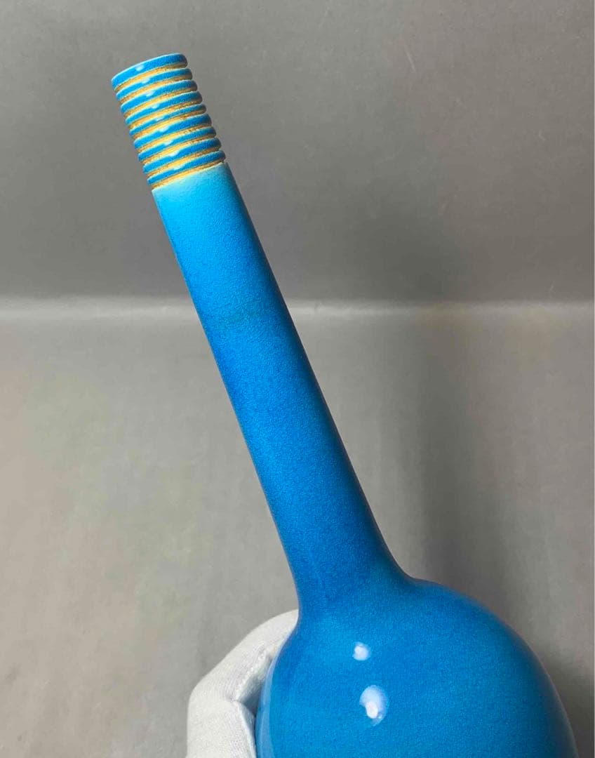 茶道具　交趾鶴首花入　永楽善五郎