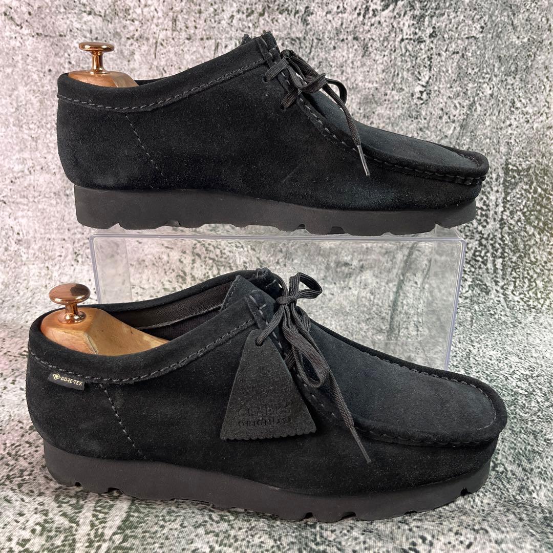 美品 クラークス ワラビー ゴアテックス ブラック ビブラムソール
