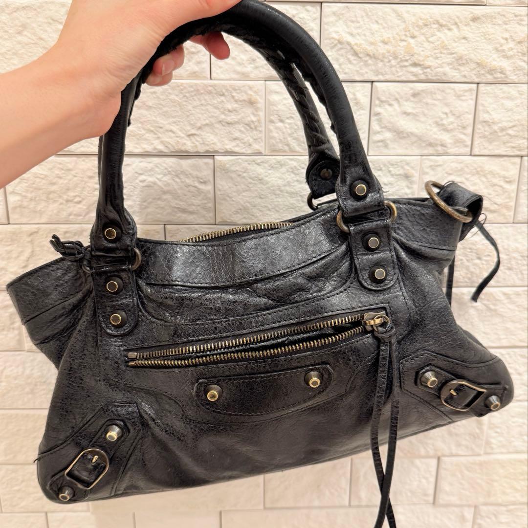 バレンシアガ　クラシックハンドバッグ 小型ミラー付き