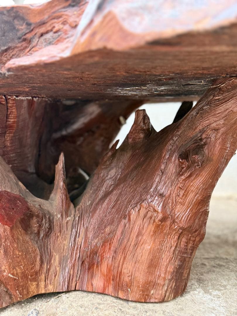 一枚板】天然Redwoodローテーブル@米国$3900で購入