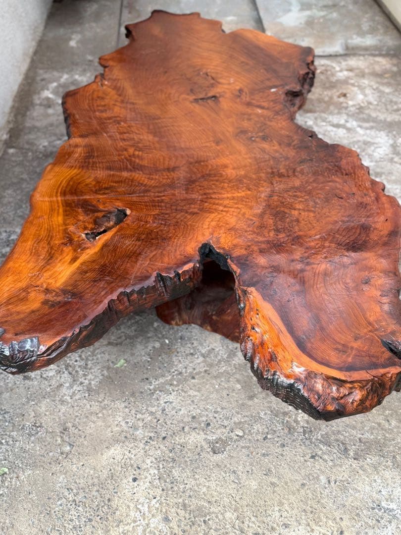 一枚板】天然Redwoodローテーブル@米国$3900で購入