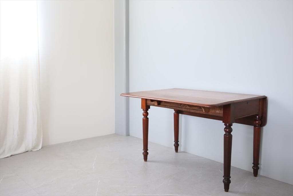 英国アンティーク木製ドロップリーフテーブル/バタフライ/ダイニング机88-213