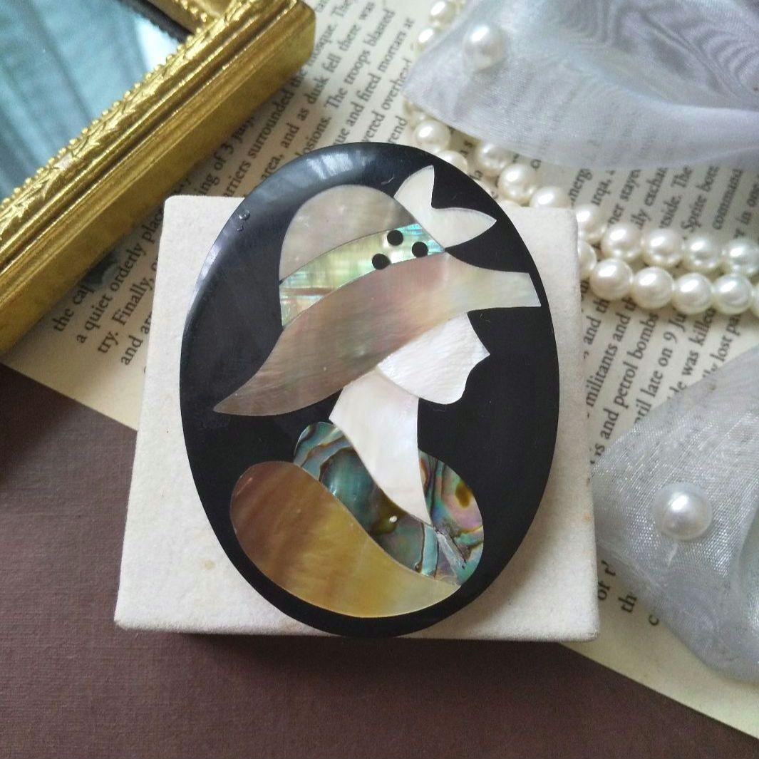 TASAKI 鳥の形 ブローチ真珠貝螺鈿