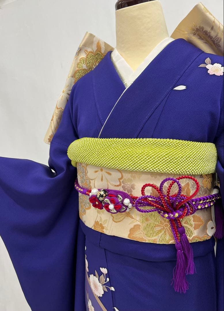 振り袖 フルセット 金彩加工 刺繍入り 両面全通袋帯 成人式 振袖 571 振袖