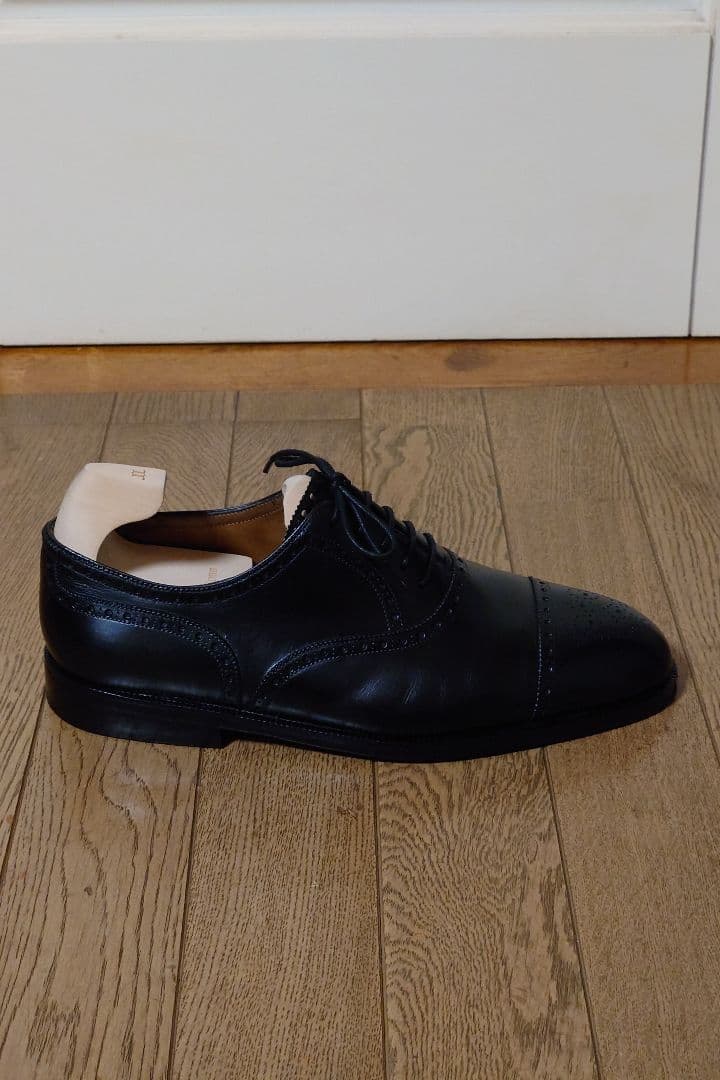 希少　パリ　ジョンロブ　ビスポーク　シューズ　セミブローグ　　ブラック　本体のみ