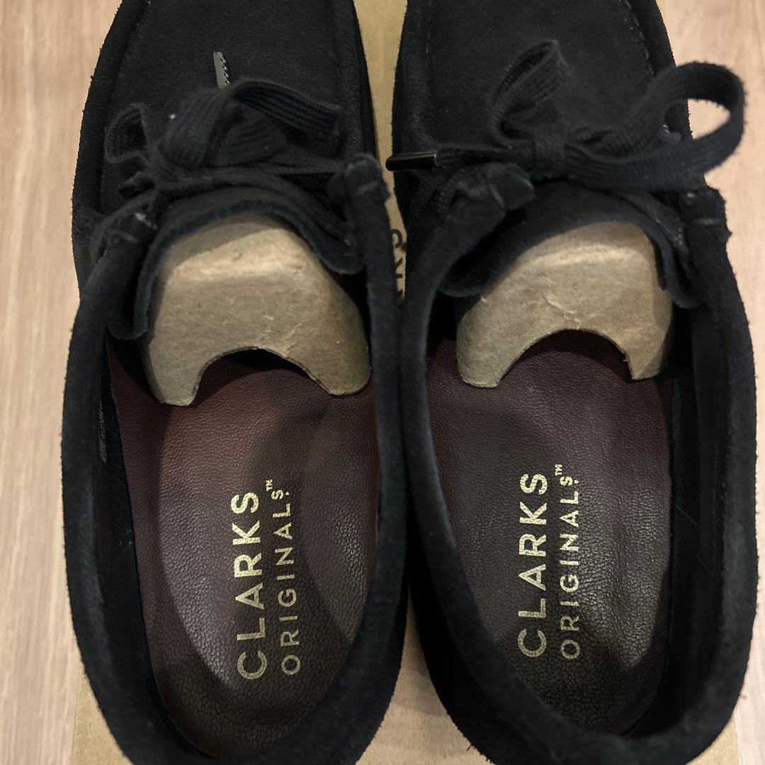 【美品】クラークスCLARKS ワラビー　オールブラック　UK6