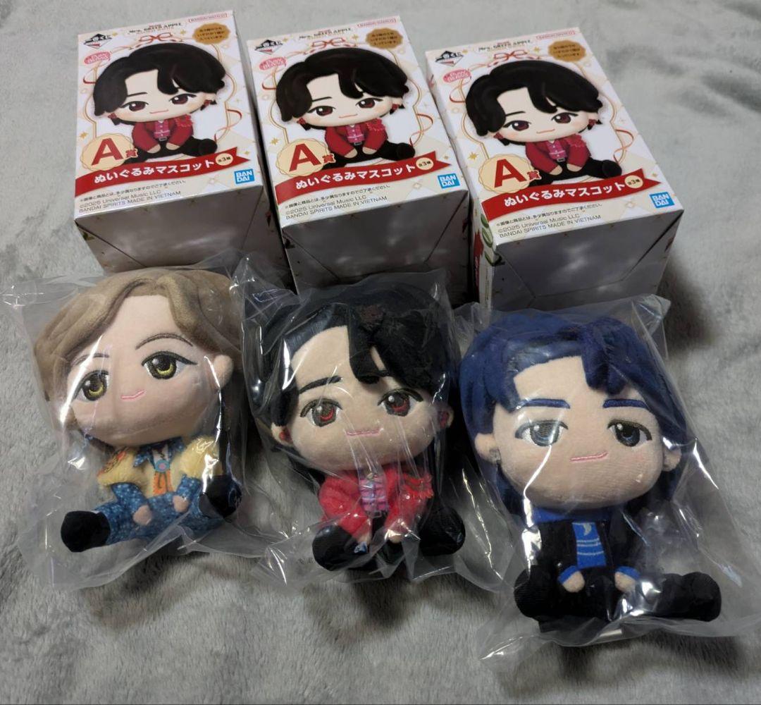 ミセス　一番くじ　Mrs. GREEN APPLE　A賞 ぬいぐるみ　全3種 Mrs GREEN APPLE 一番くじ A賞 ぬいぐるみマスコット コンプリート