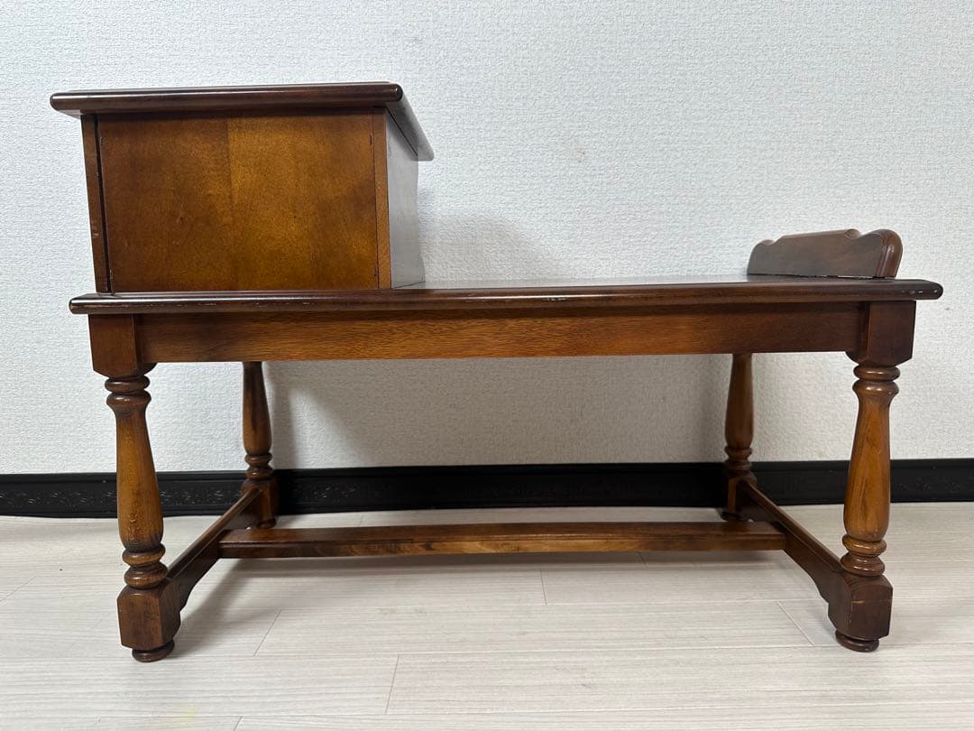 カリモク コロニアル テレフォンベンチ 電話台 花台 FAX台 ※i4-2