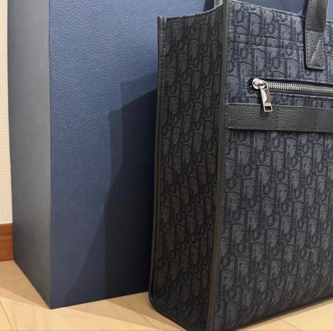 Dior サファリ トートバッグ ロゴ 正規品 ブラック オブリーク
