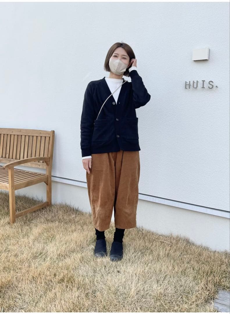 お値引き☆huis 遠州織物　みじんコールサルエルバルーンパンツ　コーデュロイ