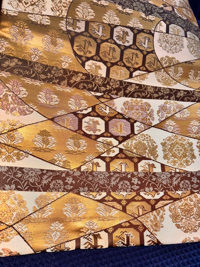 悠久の美 箔屋清兵衛 袋帯 美品 逸品 落款 箔 灰紫 お太鼓