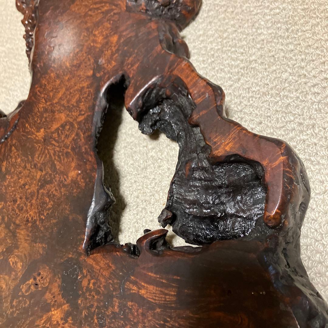 銘木 板 飾り台 ダークブラウン