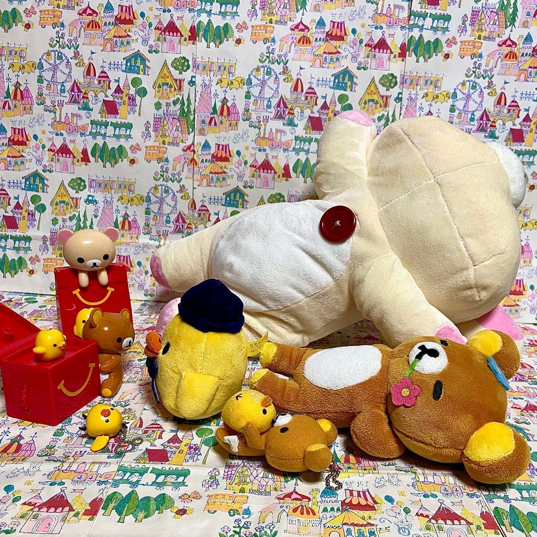 リラックマ まとめ売り マリンキャスケット ぬいぐるみXL みつばちグラス他