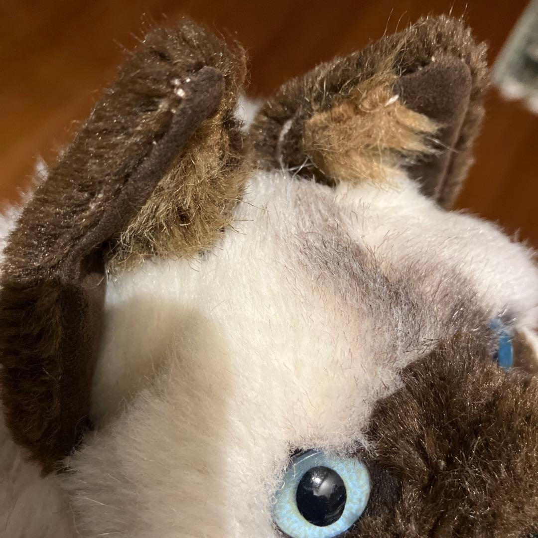 KOSEN 猫のぬいぐるみ 白と茶色