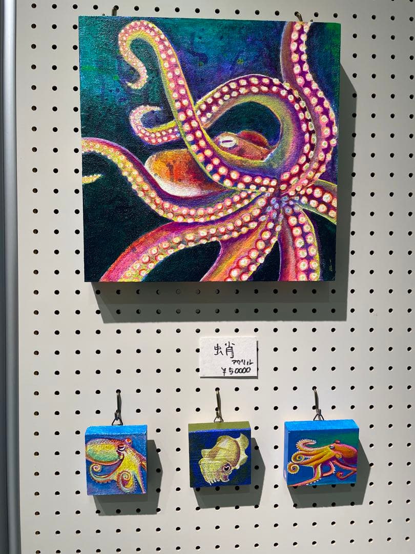 アクリル画　タコ