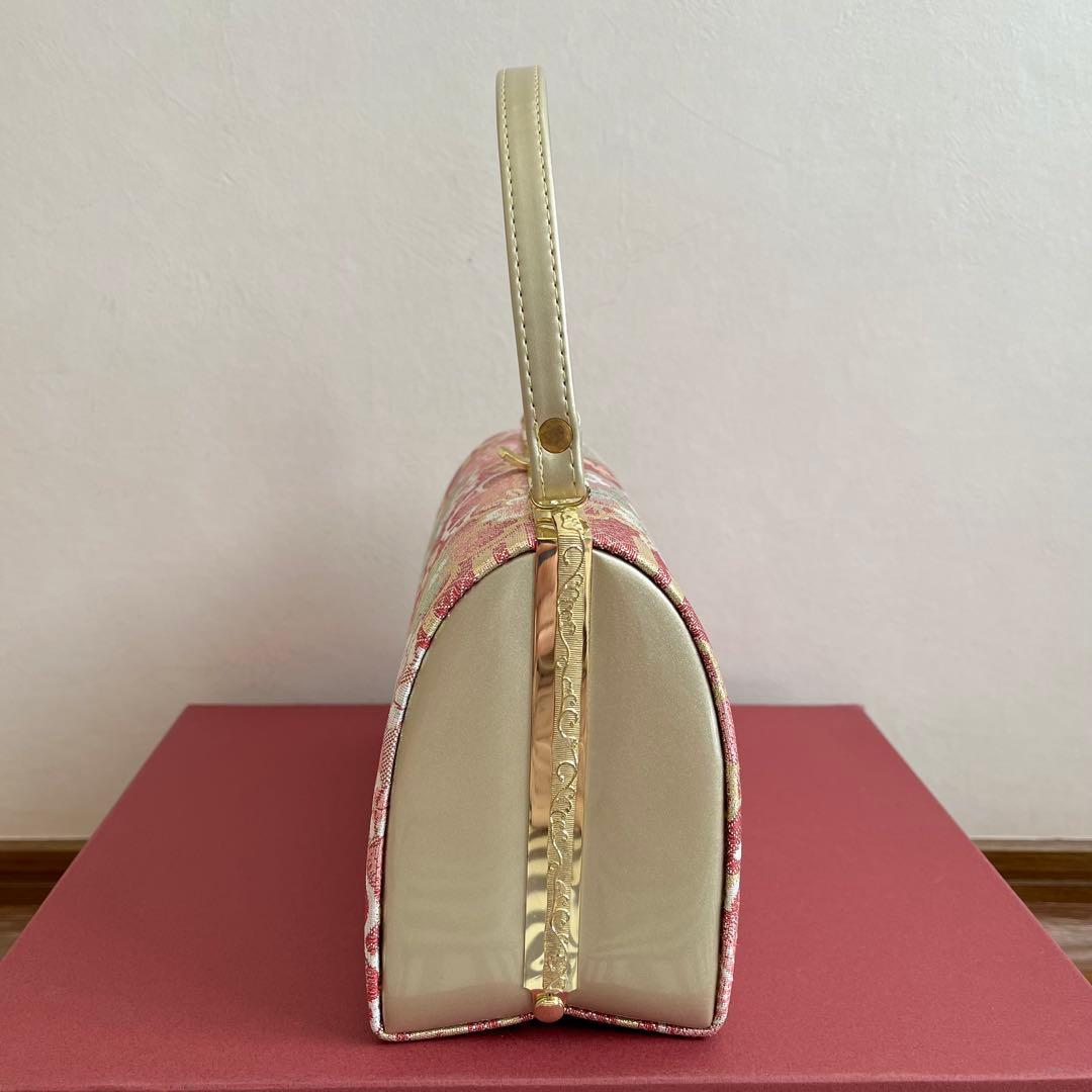 【美品】振袖用バッグ　草履　成人式　振袖　西陣織　正絹　Lサイズ