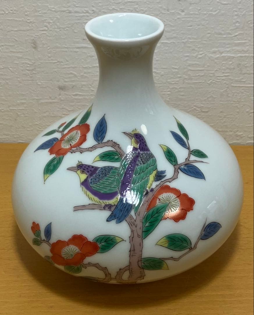 古伊万里【蔵春亭西畝】色絵金彩武士紋広口花瓶 飾壺 高さ68cm 古美術