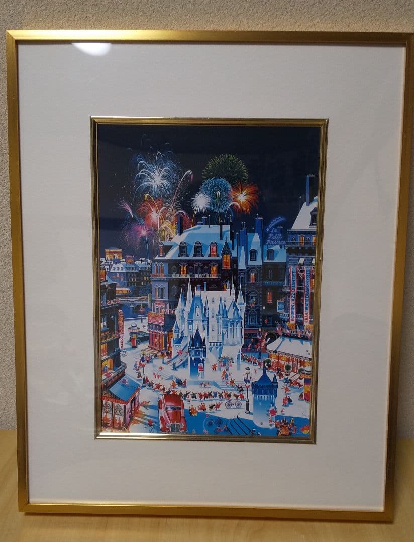 絵画 ヒロヤマガタ スノーキャッスル 絵 額入 最も安い 未使用 絵画