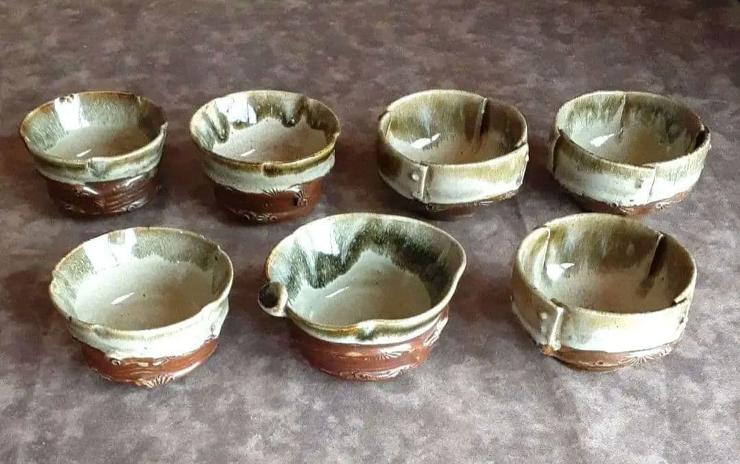 相馬焼 志喜 茶碗 古相馬