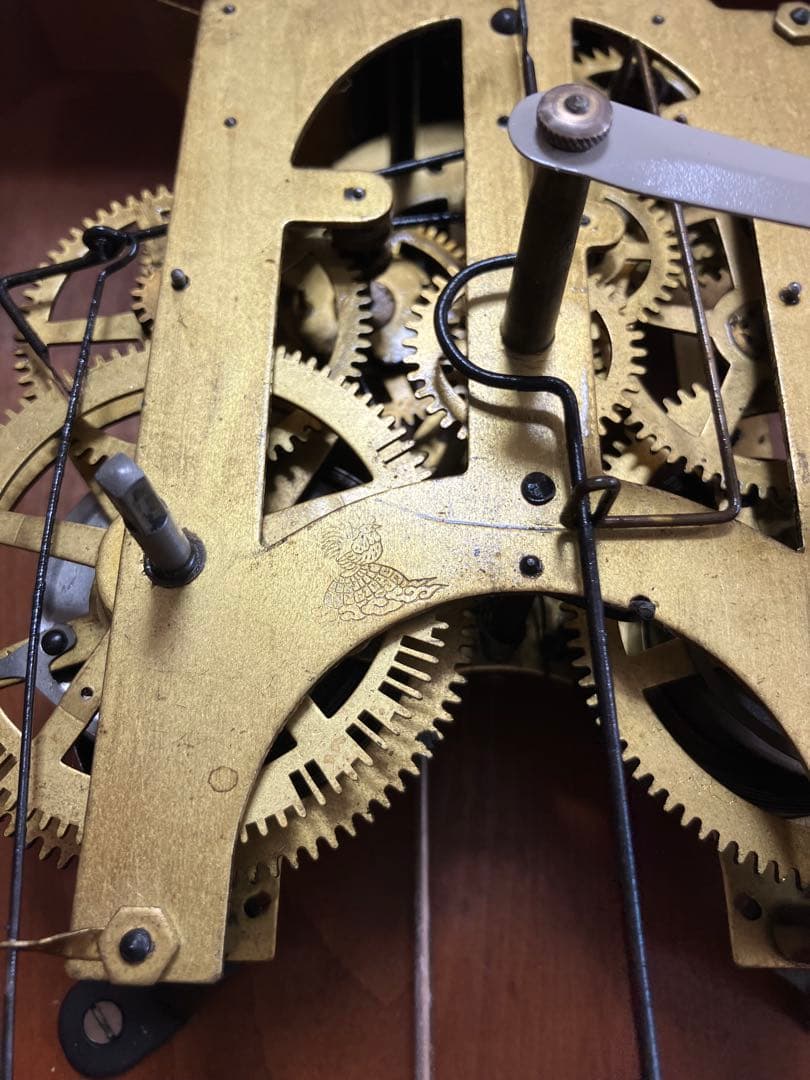 佐藤時計(Sato)「Flora」ゼンマイ式振り子時計　昭和30年代