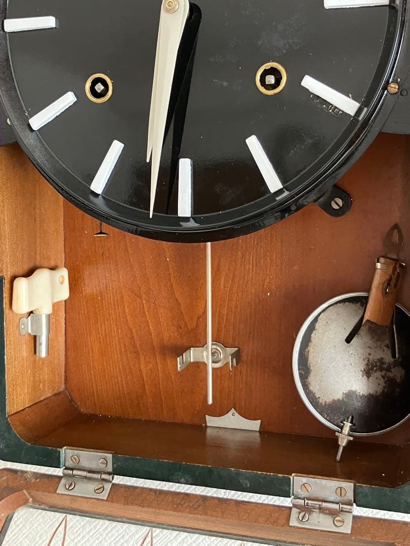 佐藤時計(Sato)「Flora」ゼンマイ式振り子時計　昭和30年代