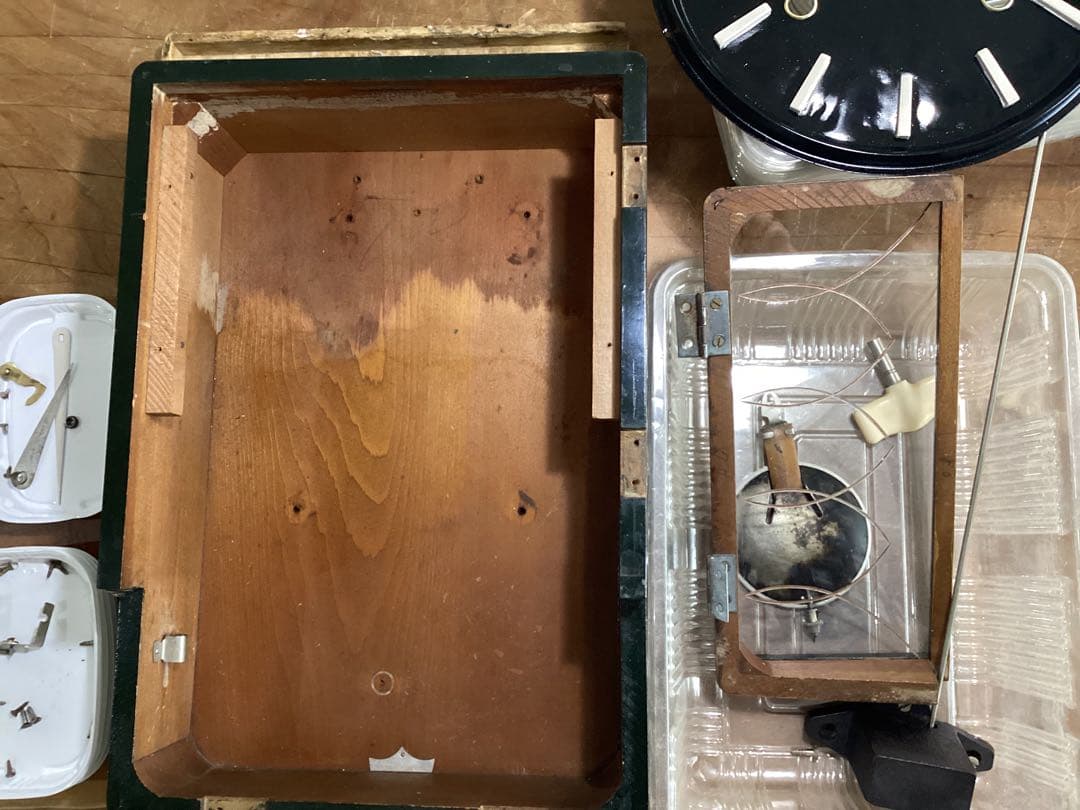 佐藤時計(Sato)「Flora」ゼンマイ式振り子時計　昭和30年代