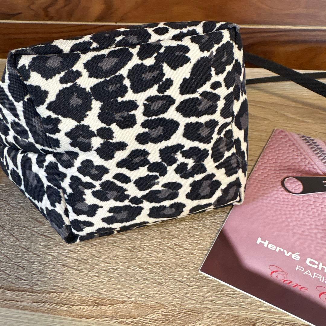 Hervé Chapelier ヒョウ柄ショルダーバッグ