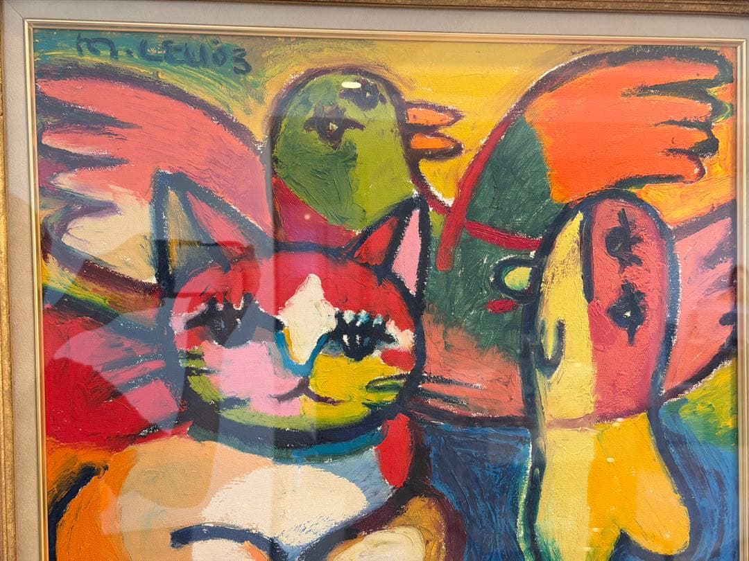 マイケル・ルー 原画 油彩 額装あり