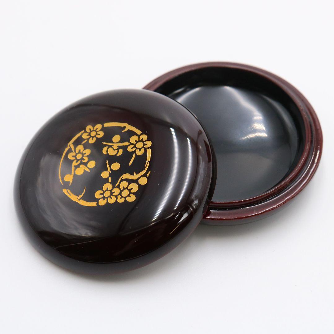 溜塗花丸利休茶箱 茶道具 紙箱付　V196　1F14D