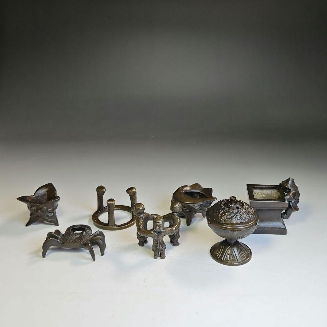 イ865 蓋置『唐銅　七種蓋置　共箱』『◯昭堂造』茶道具